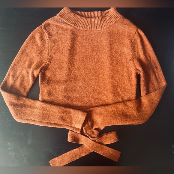 Rue21 Backless Autumn Orange Sweater/ Size M - Picture 3 of 6
